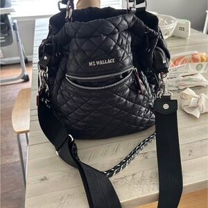 MZ Wallace Black Quilted Shoulder Bag